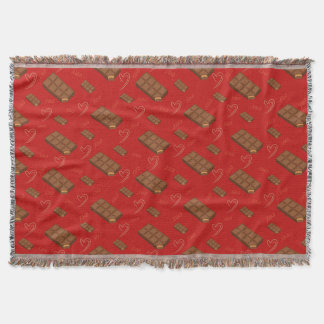 cute valentine chocolate design throw blanket