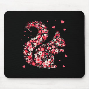 Cute Valentine Day Funny Girls Squirrel Valentines Mouse Pad