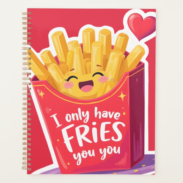 Cute Valentine French Fries Pun (Devant)