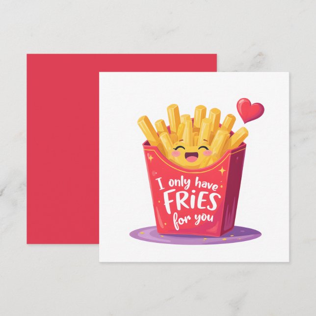 Cute Valentine French Fries Pun (Front/Back)