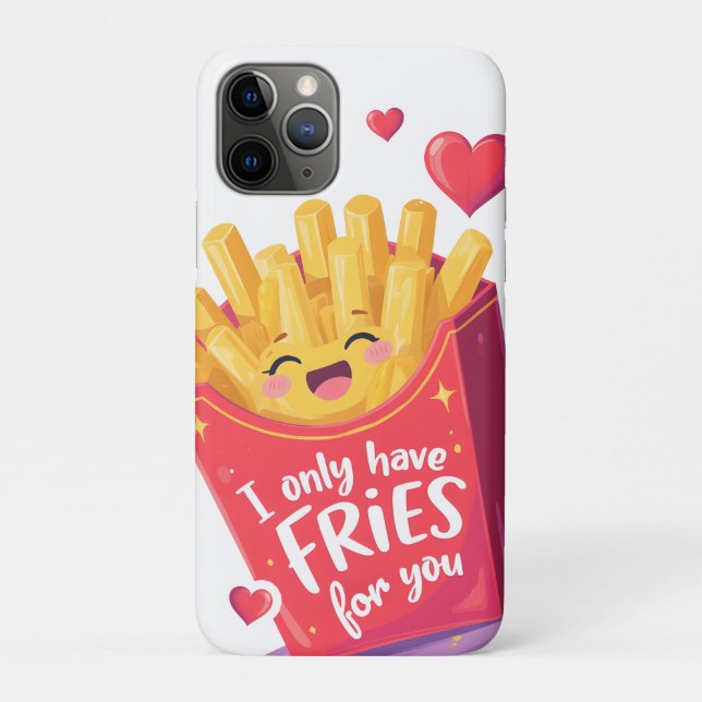 Cute Valentine French Fries Pun Case-Mate iPhone Case (Back)