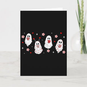 Cute Valentine Ghost Candy Heart Will You Be My Bo Card