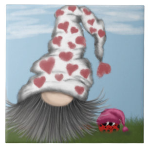 Cute Valentine Gnome Tile