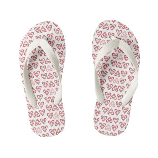 Cute Valentine Hearts – Love & Romance Design Kid's Flip Flops