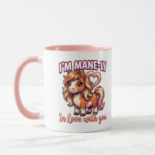 Cute Valentine Horse – I’m Mane-ly in Love Mug