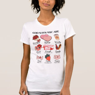 Cute Valentine icons, romantic doodle art, love te T-Shirt