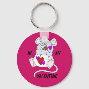 Cute Valentine Mouse Keychain