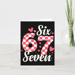 Cute Valentine Six Seven Checkerboard Love Nk Hear Card