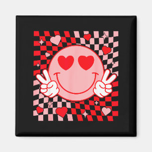 Cute Valentine Vibes Groovy Valentine Day Men Wome Magnet