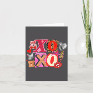 Cute Valentine Xoxo Funny Valentine Hearts Lover G Card