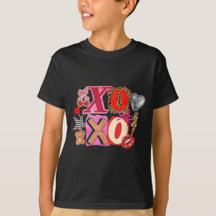 Cute Valentine XOXO Funny Valentine Hearts Lover T-Shirt