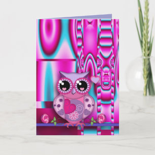 Cute Valentine's card with Love Owl & text