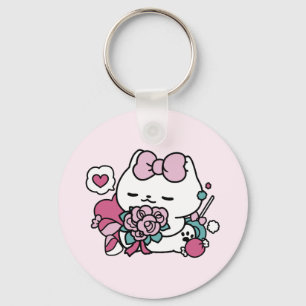 Cute Valentine's Cat Design – Feline the Love Keychain
