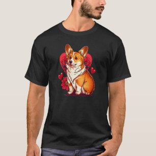 Cute Valentines Corgi Cool Pembroke Welsh Corgi  8 T-Shirt