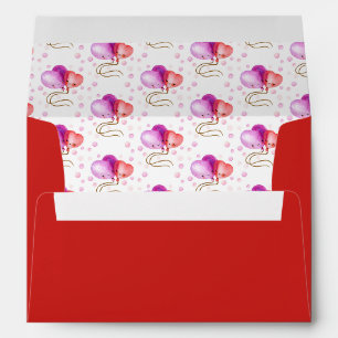 Cute Valentine's Day Balloons customized colour Envelope