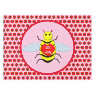 Cute Valentines Day Bee Tablecloth