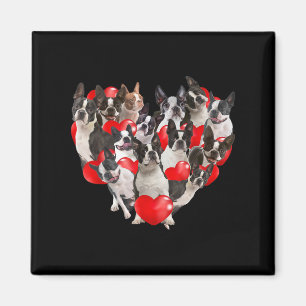 Cute Valentines Day Boston Terrier Dog Heart Puppy Magnet