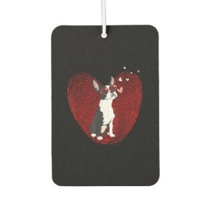 Cute Valentines Day Boston Terrier Graphic Heart Air Freshener