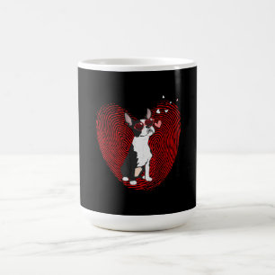 Cute Valentines Day Boston Terrier Graphic Heart Coffee Mug
