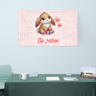Cute Valentine's Day bunny rabbit Banner