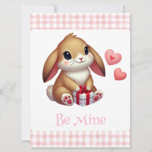 Cute Valentine's Day bunny rabbit  Holiday Card