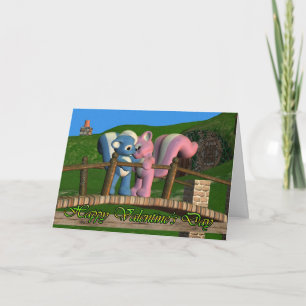 Cute Valentine's Day Card with Love Skunks