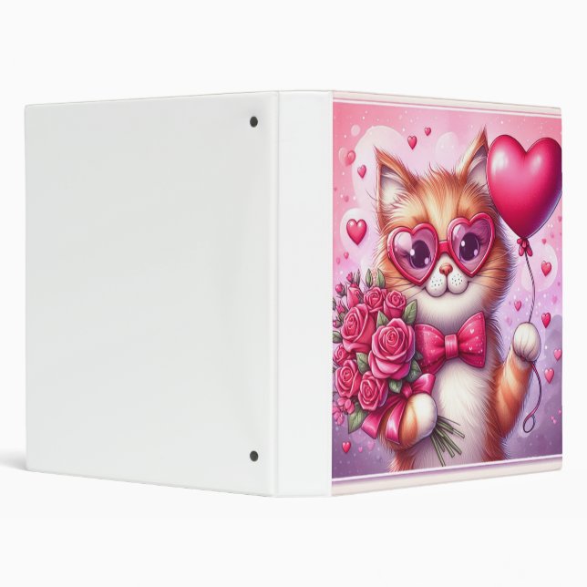 Cute Valentine's day cat/kitten Binder (Background)