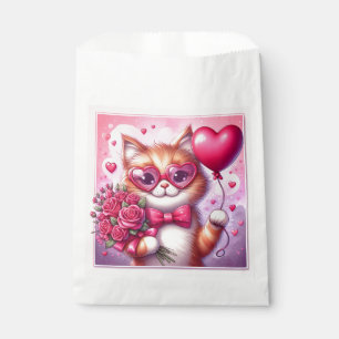 Cute Valentine's day cat/kitten Favour Bag