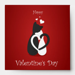 Cute Valentine's Day Cats Love Envelope