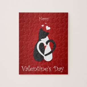 Cute Valentine's Day Cats Love Jigsaw Puzzle