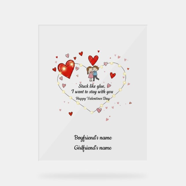 Cute Valentine's day couple hearts custom (Recto)