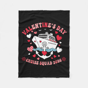 Cute Valentines Day Cruise 2026 Matching Cruise Fo Fleece Blanket