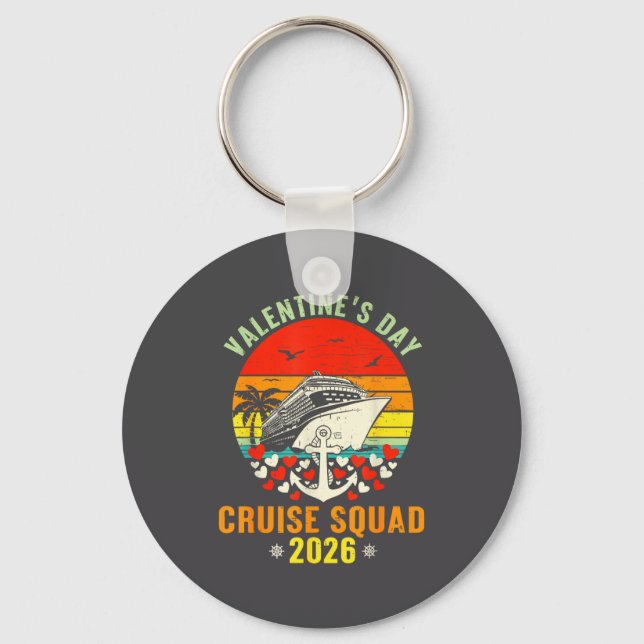 Cute Valentines Day Cruise 2026 Matching Cruise Fo Keychain (Front)