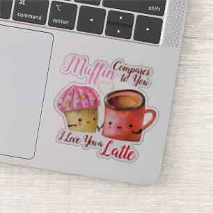 Cute Valentine's Day Cupcake and Coffee Mug Couple