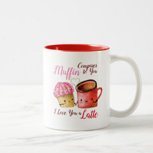 Cute Valentine's Day Cupcake et café Mug Couple