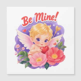 Cute Valentine's Day Cupid with "Be Mine"
