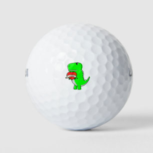 Cute Valentines Day Dinosaur Golf Balls
