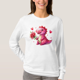 Cute Valentine's day dinosaur T-Shirt