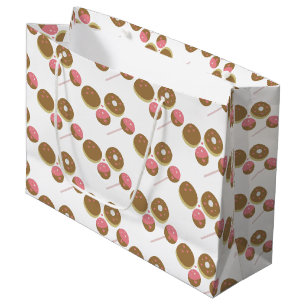 Cute Valentine's Day Doughnut and Cake Pop Pattern Large Gift Bag