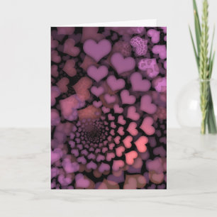 Cute Valentine's Day Fractal Art Holiday Card