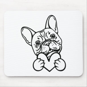Cute Valentine's Day Frenchie French Bulldog Lover Mouse Pad
