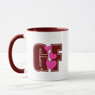 Cute Valentines Day Gift, Colourful Girlfriend Gif Mug