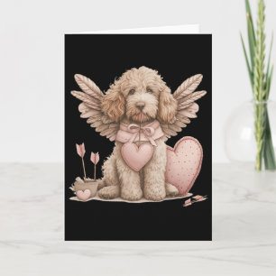 Cute Valentines Day Goldendoodle Dog Cupid Love He Card