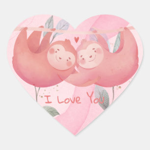 Cute Valentine's Day Heart Sticker