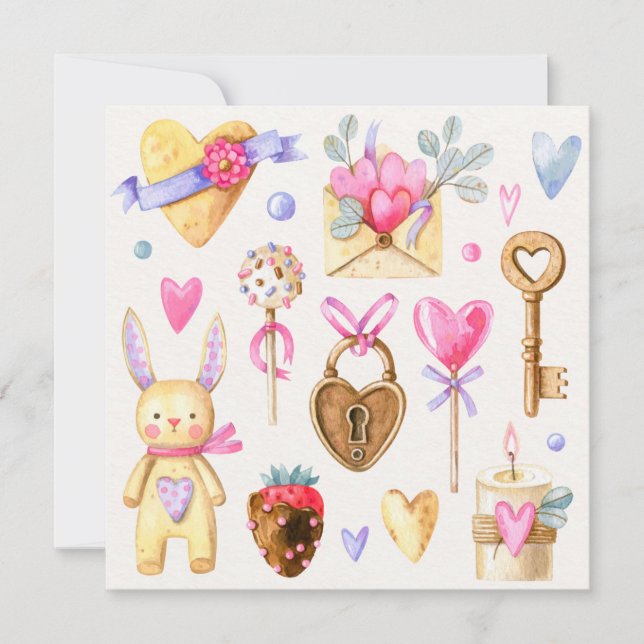 Cute Valentine's Day Holiday Card (Front)
