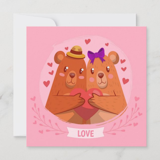 Cute Valentine's Day Holiday Card (Front)