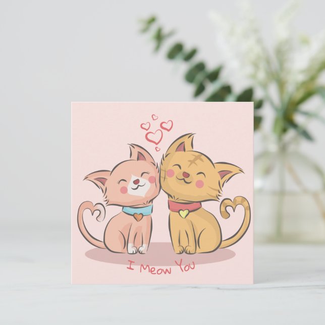 Cute Valentine's Day Holiday Card (Standing Front)