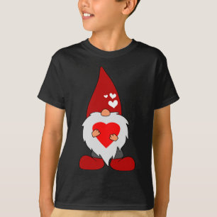 Cute Valentines Day Holiday Gnome With Red Love He T-Shirt