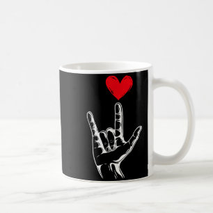 Cute Valentines Day I Love You Hand Sign Language Coffee Mug