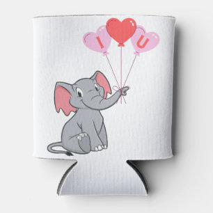 cute Valentine's Day I love you heart Can Cooler